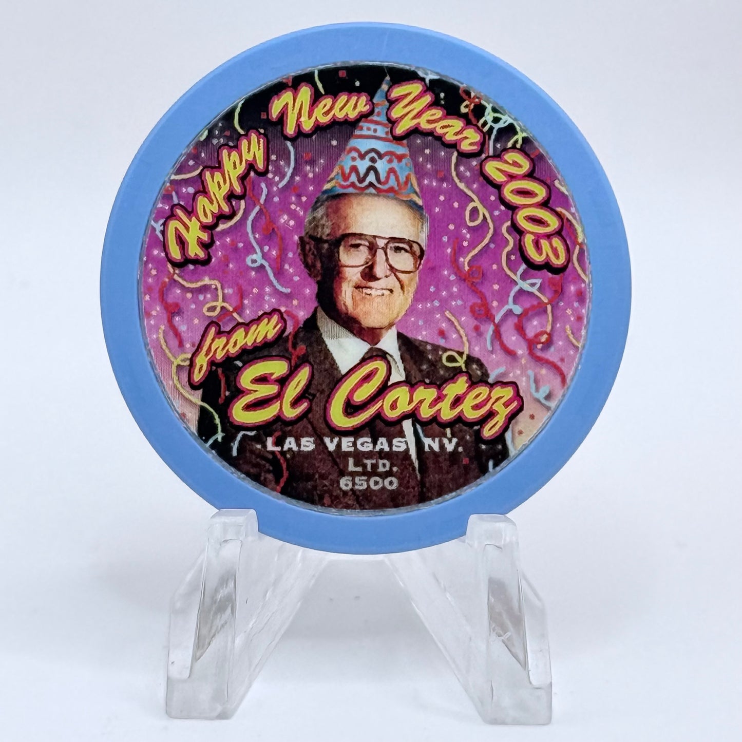 El Cortez Las Vegas Nevada 2003 'Happy New Year' LE Casino Chip E0365