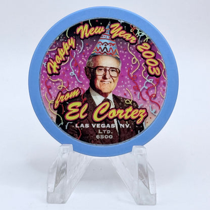 El Cortez Las Vegas Nevada 2003 'Happy New Year' LE Casino Chip E0365