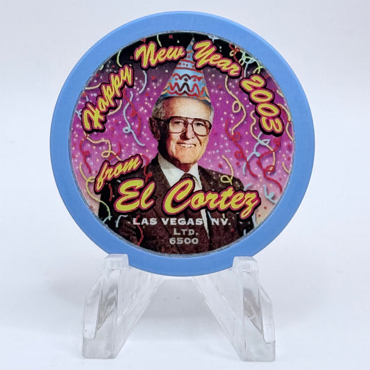 El Cortez Las Vegas Nevada 2003 'Happy New Year' LE Casino Chip E0365