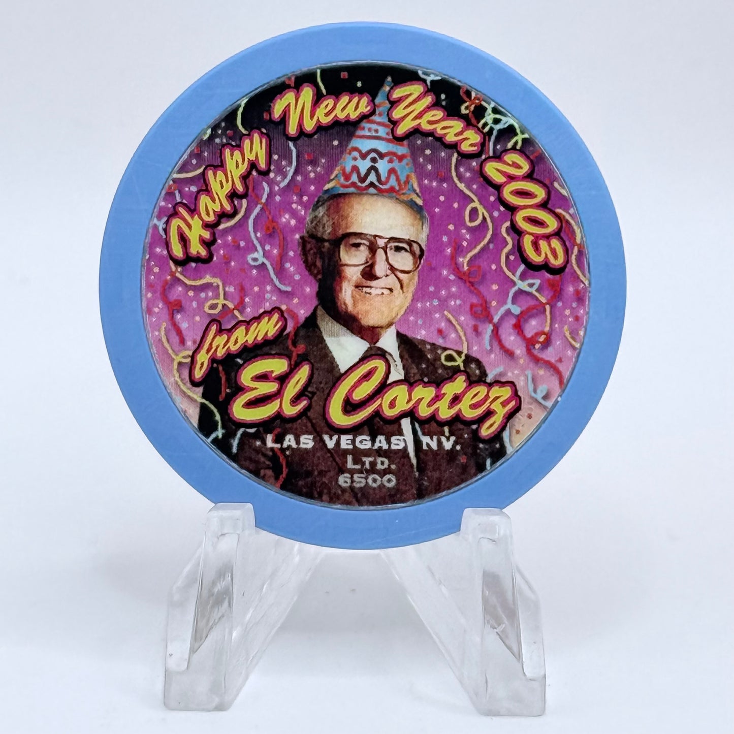 El Cortez Las Vegas Nevada 2003 'Happy New Year' LE Casino Chip E0365