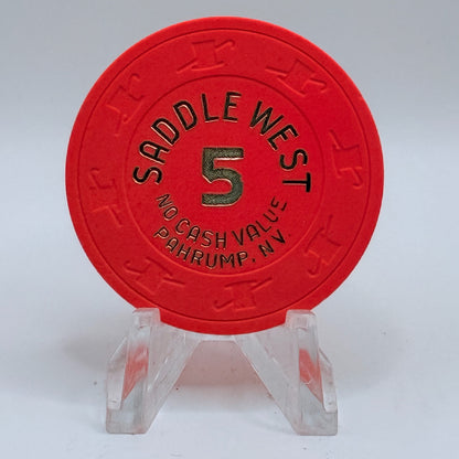 Saddle West Pahrump Nevada 1990s $5 NCV Casino Chip V1444