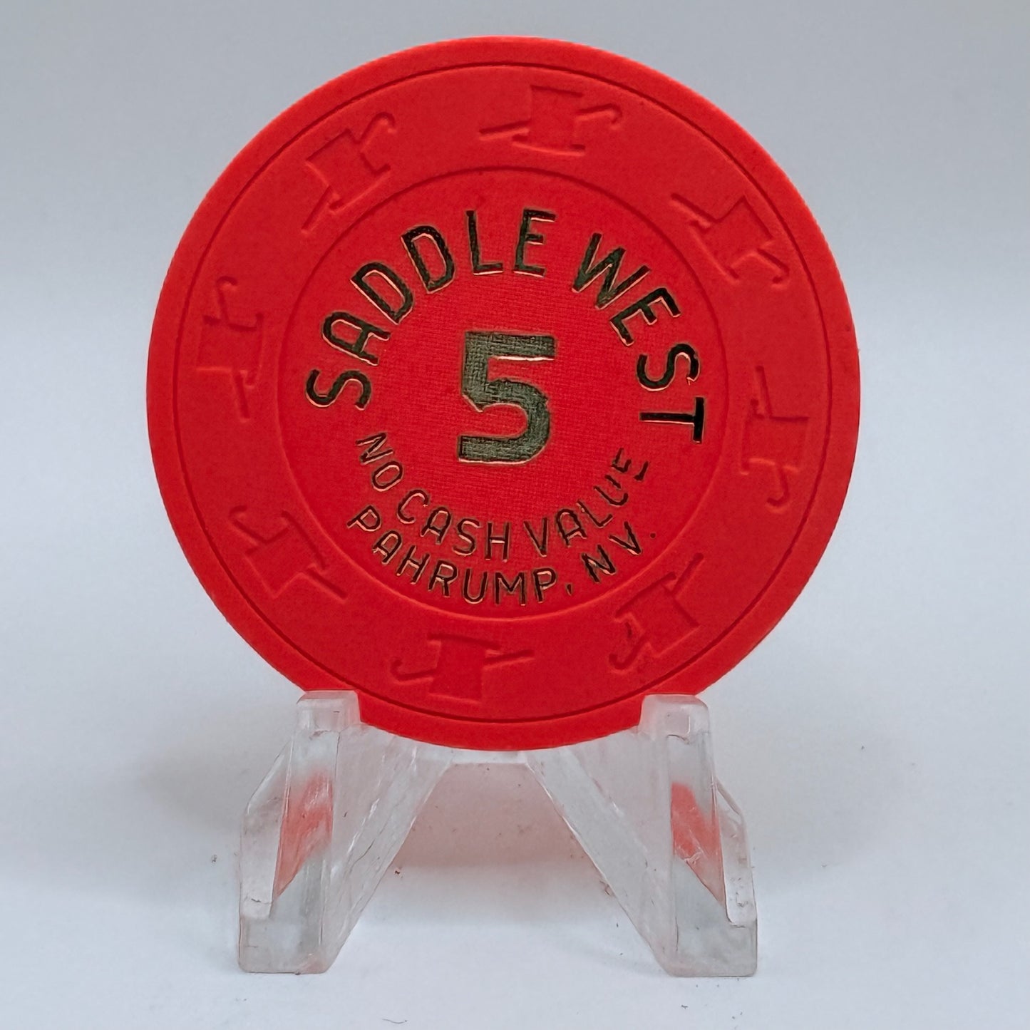 Saddle West Pahrump Nevada 1990s $5 NCV Casino Chip V1444