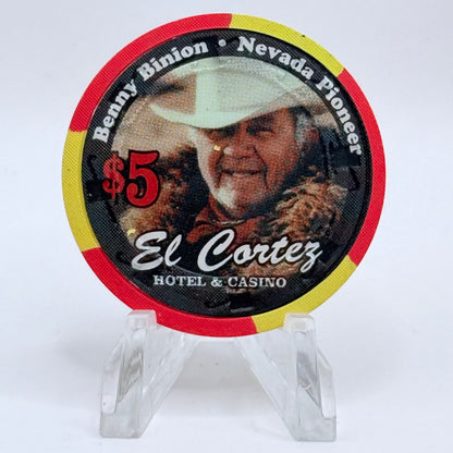 El Cortez Las Vegas Nevada 1995 'Benny Binion' LE $5 Casino Chip N2013