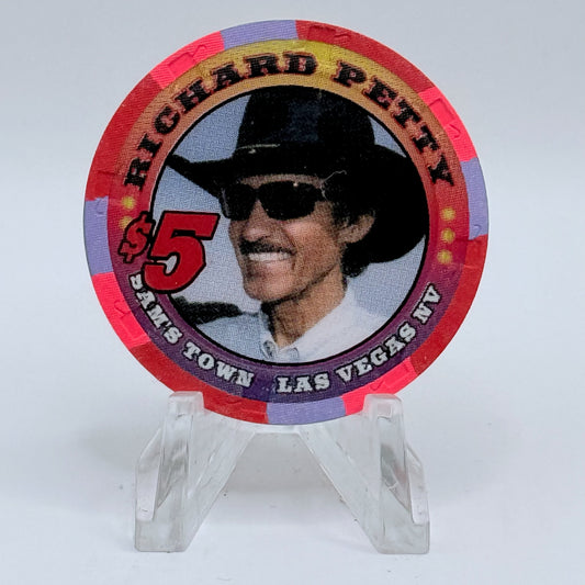 Sam's Town Las Vegas Nevada 1999 'Richard Petty' LE $5 Casino Chip V3366