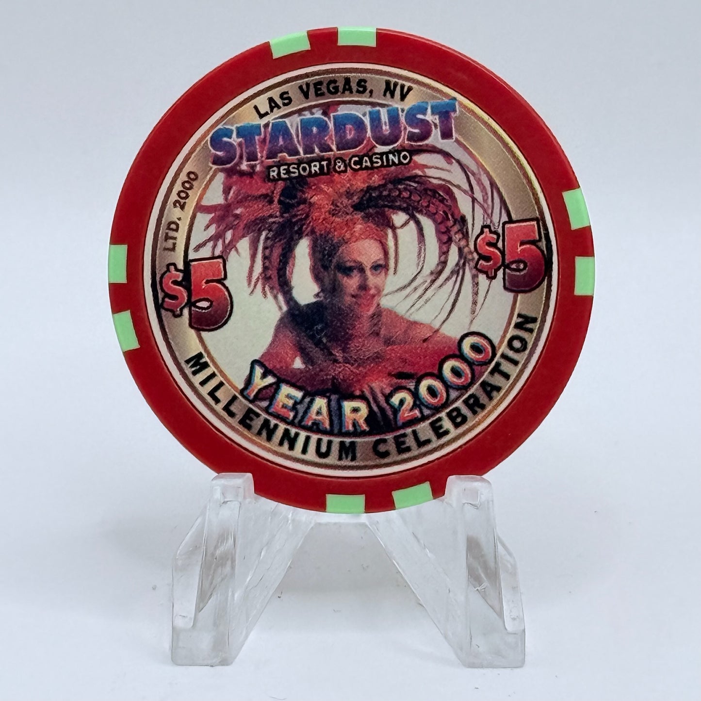 Stardust Las Vegas Nevada 1999 'Millennium' LE $5 Casino Chip V5652