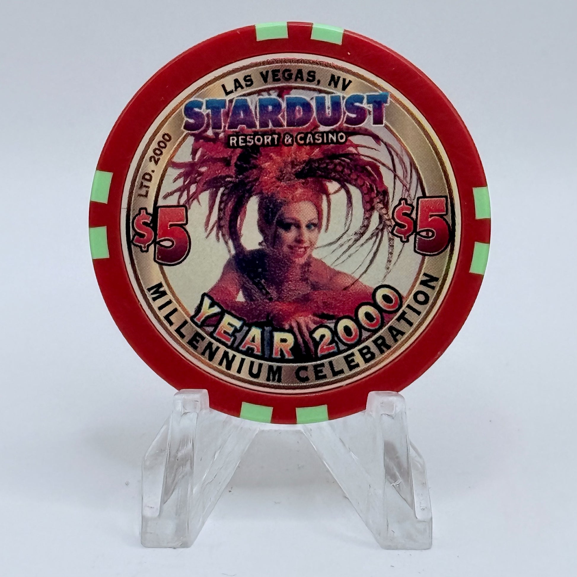 Stardust Las Vegas Nevada 1999 'Millennium' LE $5 Casino Chip V5652