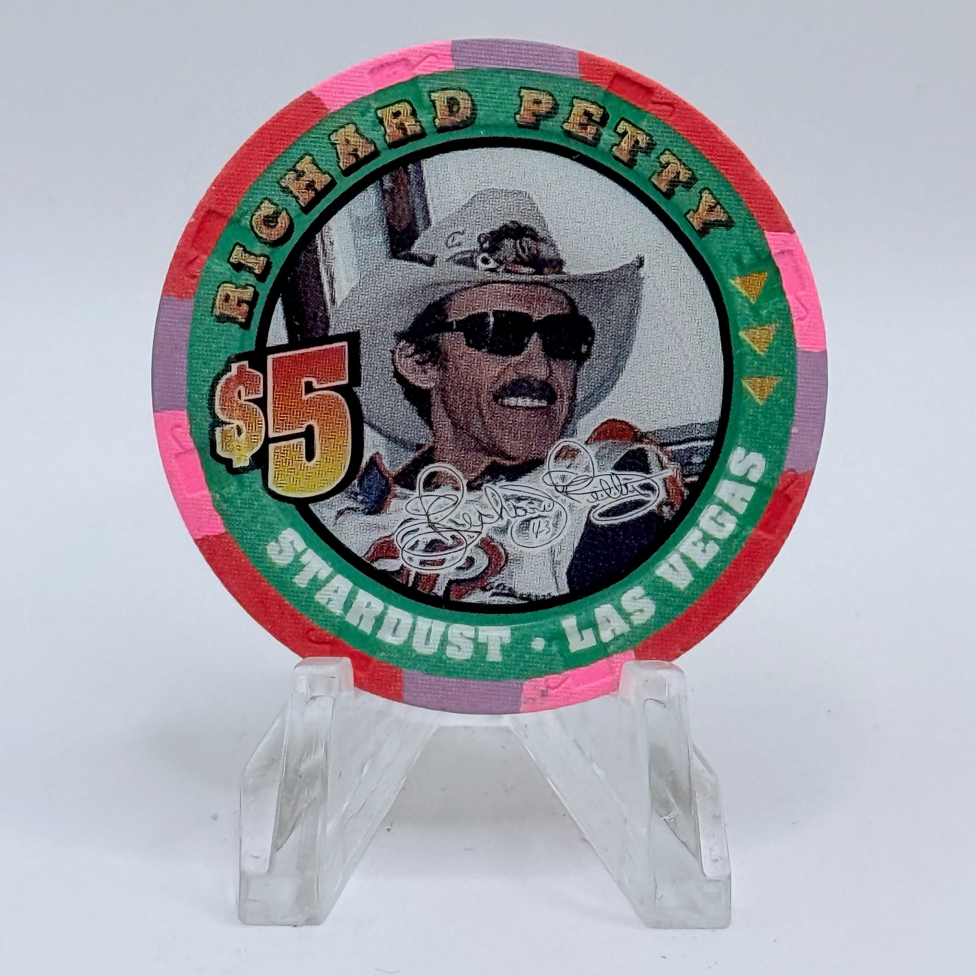 Stardust Las Vegas Nevada 2000 'Richard Petty' LE $5 Casino Chip V5653