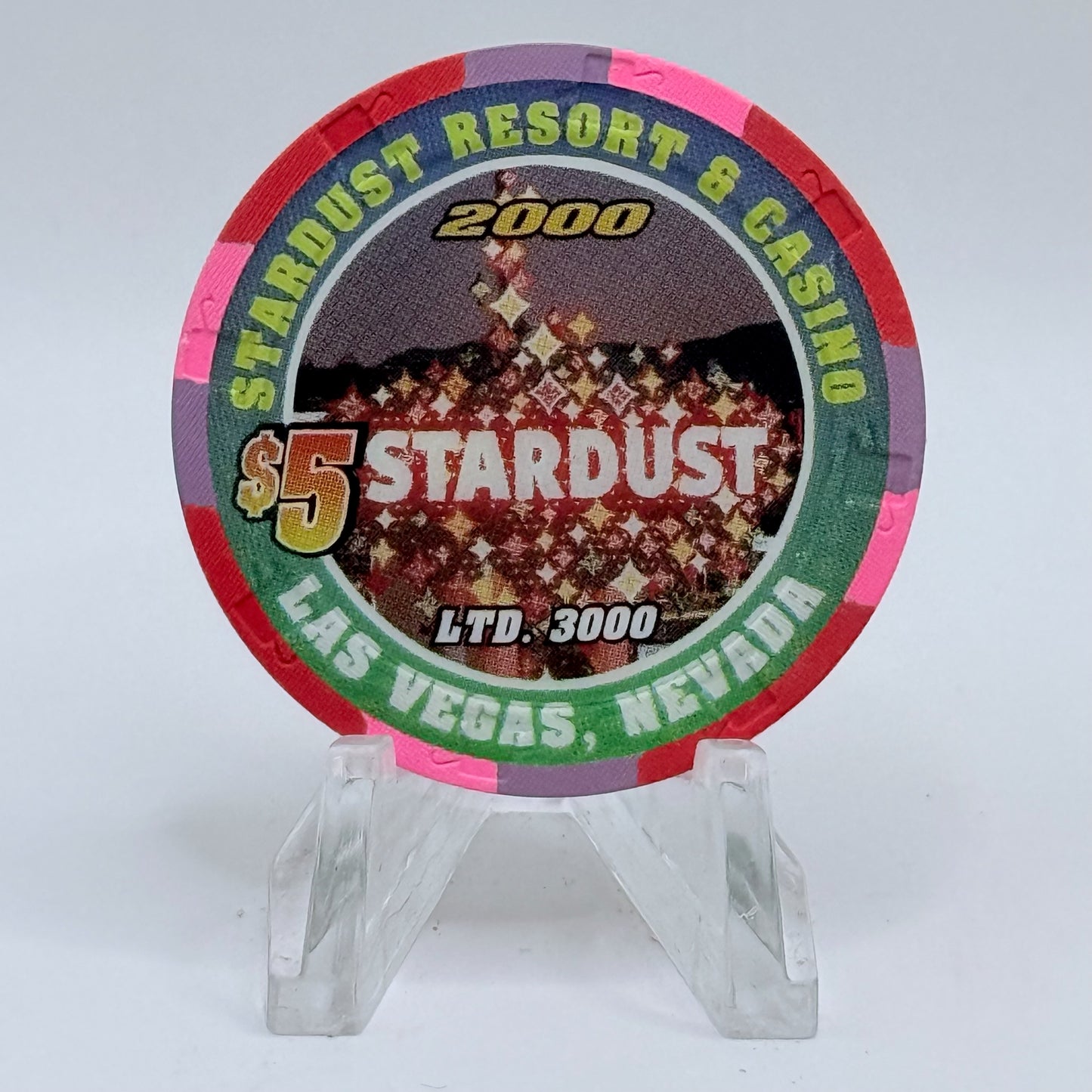 Stardust Las Vegas Nevada 2000 'Richard Petty' LE $5 Casino Chip V5653