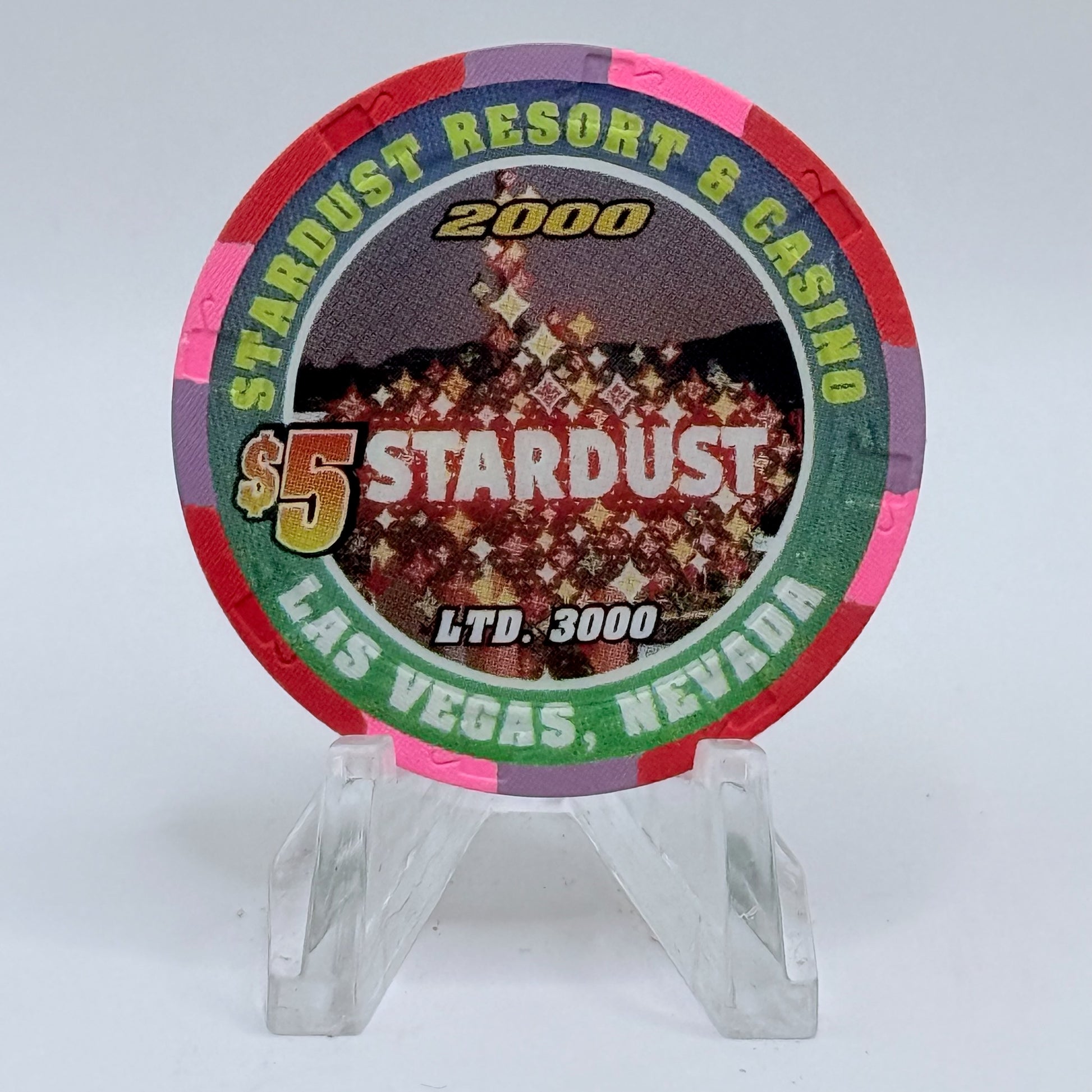 Stardust Las Vegas Nevada 2000 'Richard Petty' LE $5 Casino Chip V5653