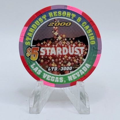 Stardust Las Vegas Nevada 2000 'Richard Petty' LE $5 Casino Chip V5653