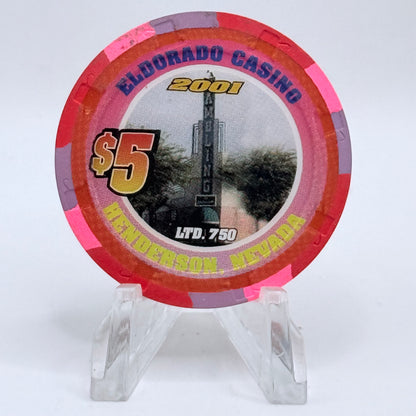 Eldorado Henderson Nevada 2001 'Richard Petty' LE $5 Casino Chip V7339