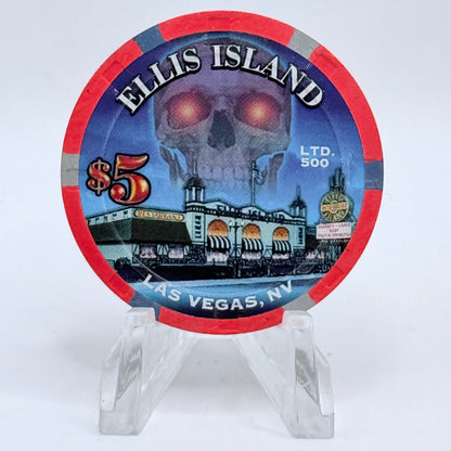 Ellis Island Las Vegas Nevada 2009 'Halloween' LE $5 Casino Chip E9617