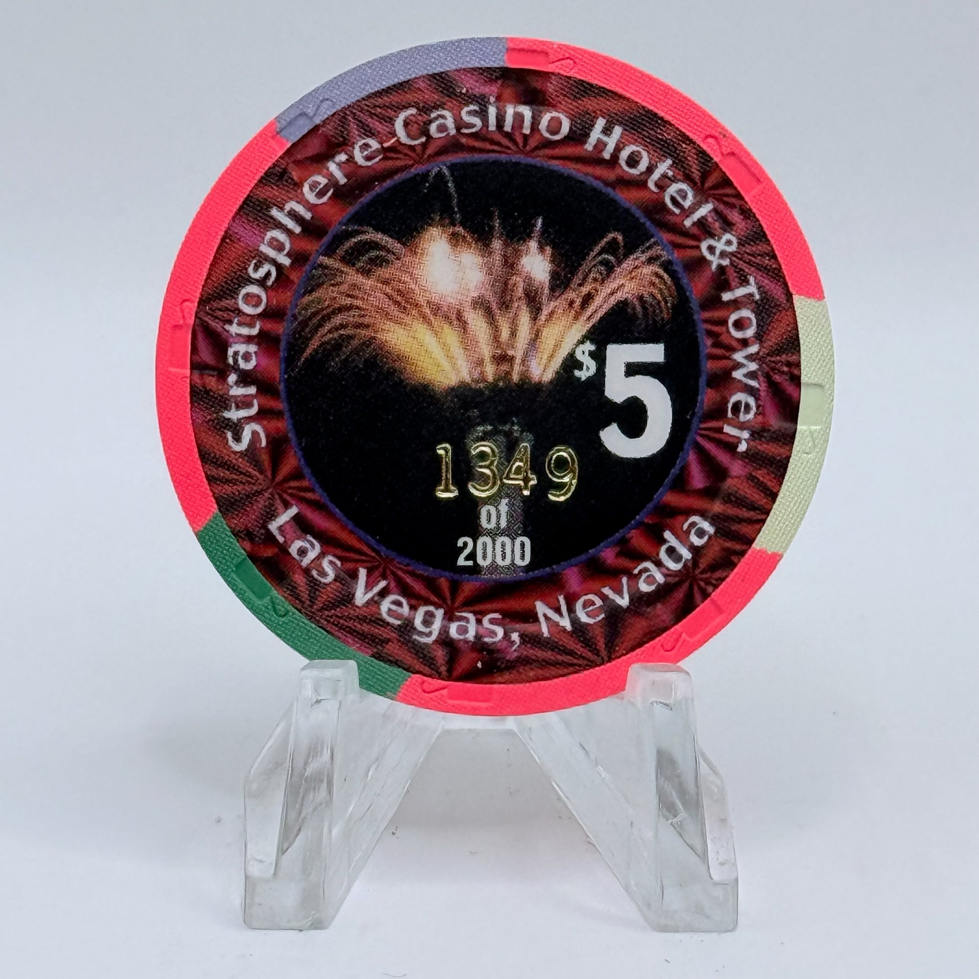 Stratosphere Las Vegas Nevada 2001 '5th Anniversary Celebration' LE $5 Casino Chip V7492