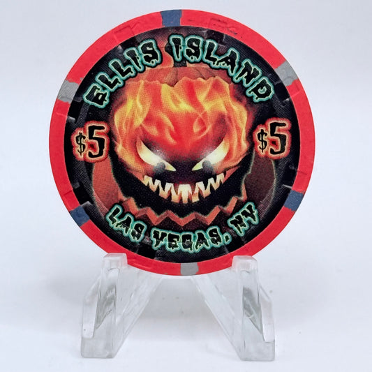 Ellis Island Las Vegas Nevada 2012 'Halloween' LE $5 Casino Chip D0847