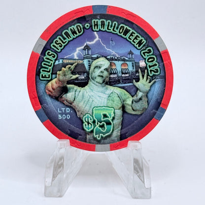 Ellis Island Las Vegas Nevada 2012 'Halloween' LE $5 Casino Chip D0847