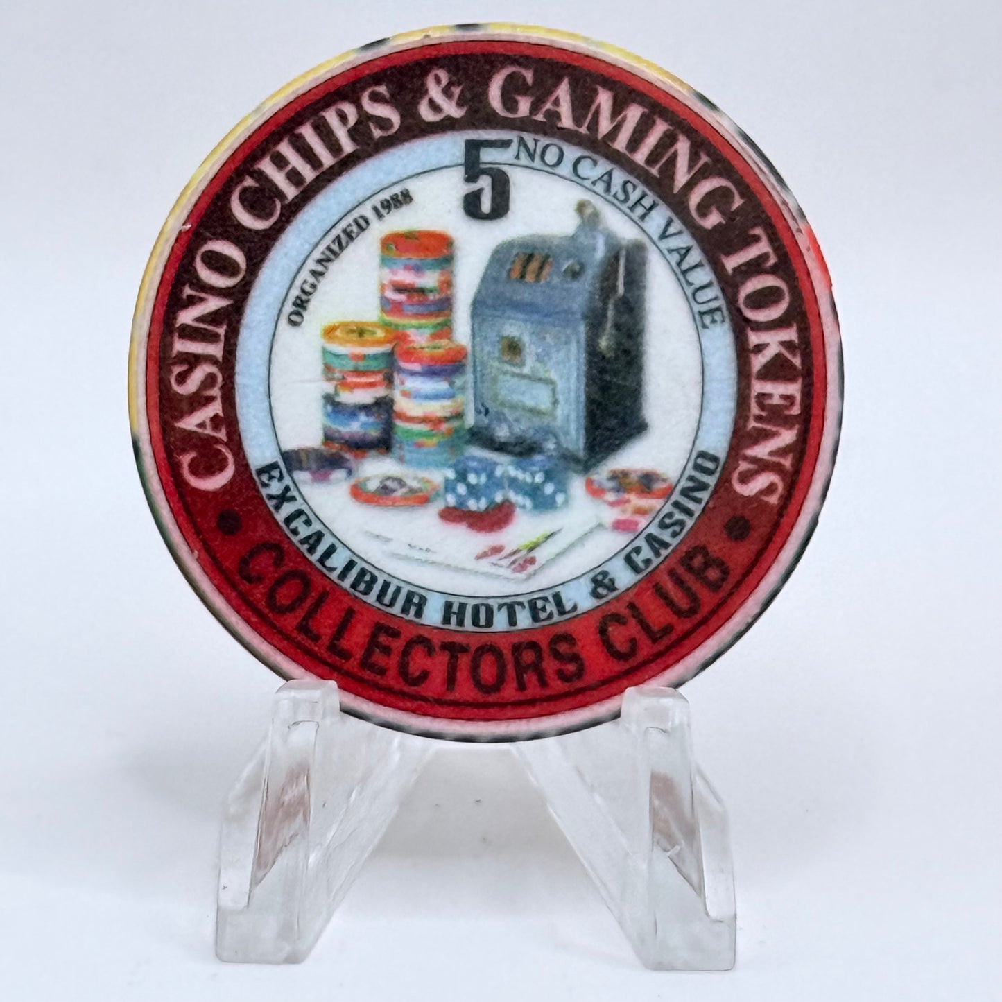 CCA Blackjack/Poker Tournaments 2000 '2nd Annual Poker Tournament' Series 2 $5 NCV Casino Chip V4071