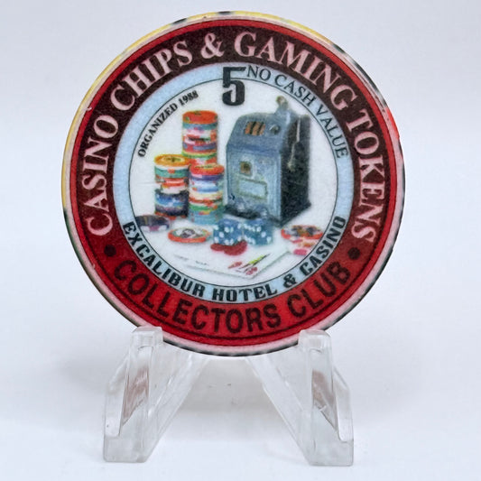 CCA Blackjack/Poker Tournaments 2000 '2nd Annual Poker Tournament' Series 2 $5 NCV Casino Chip V4071
