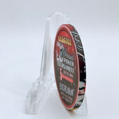 CCA Blackjack/Poker Tournaments 2000 '2nd Annual Poker Tournament' Series 2 $5 NCV Casino Chip V4071