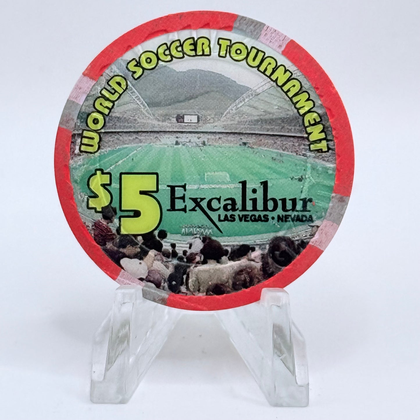 Excalibur Las Vegas Nevada 2010 'World Soccer Tournament' LE $5 Casino Chip D0056