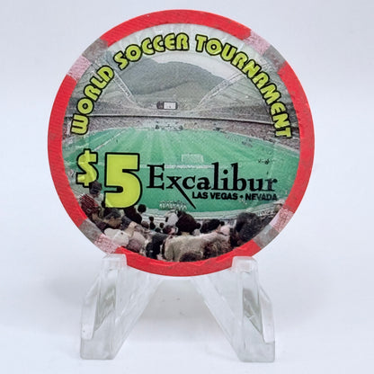 Excalibur Las Vegas Nevada 2010 'World Soccer Tournament' LE $5 Casino Chip D0056