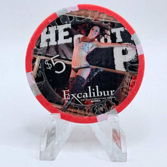 Excalibur Las Vegas Nevada 2009 'Play at the Party Pit' LE $5 Casino Chip E9511