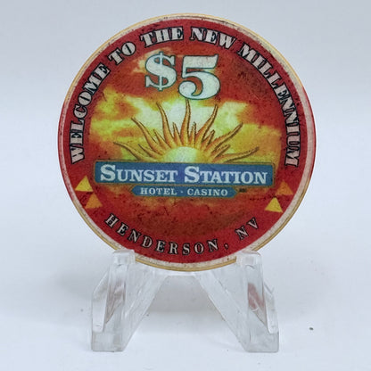 Sunset Station Henderson Nevada 2000 'Millennium' LE Casino Chip D2219