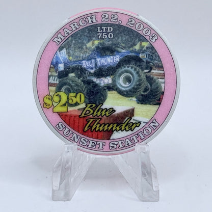 Sunset Station Henderson Nevada 2003 'Monster Jam' LE $2.50 Casino Chip E2701