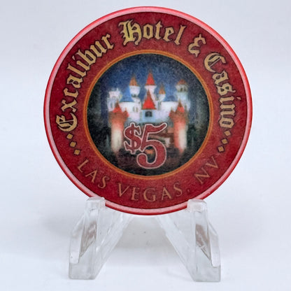 Excalibur Las Vegas Nevada 2004 'March - Faerie Dragon' LE $5 Casino Chip E0414