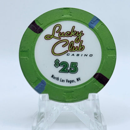 Lucky Club Casino N. Las Vegas Nevada 2008 $25 Casino Chip E8537