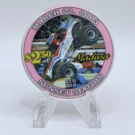 Sunset Station Henderson Nevada 2003 'Monster Jam' LE $2.50 Casino Chip E2704