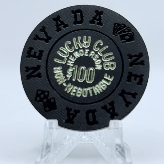 Lucky Club Henderson Nevada 1970 $100 Casino Chip E1322