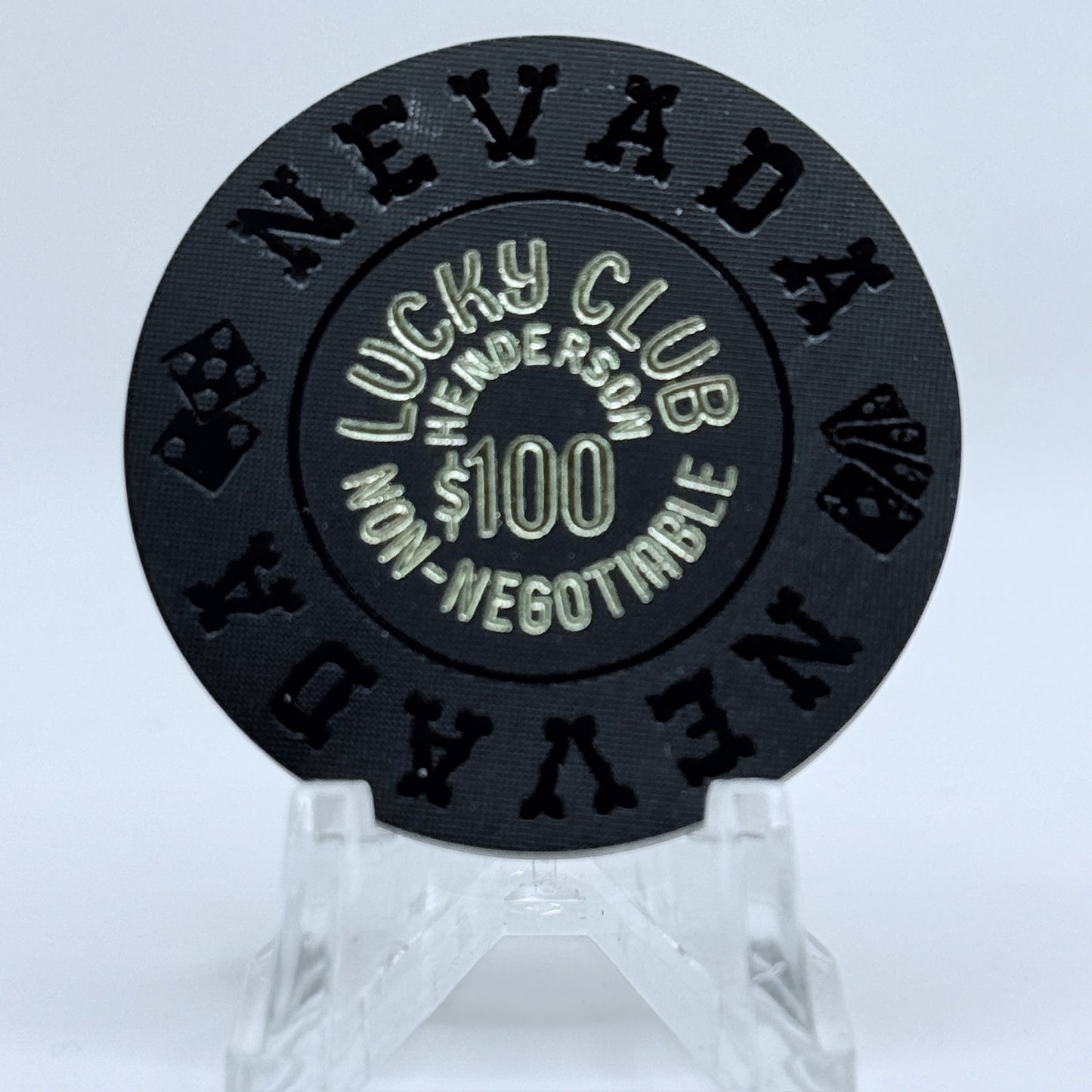 Lucky Club Henderson Nevada 1970 $100 Casino Chip E1322
