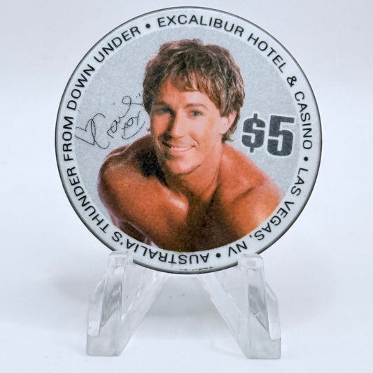 Excalibur Las Vegas Nevada 2003 'Thunder From Down Under' LE $5 Casino Chip