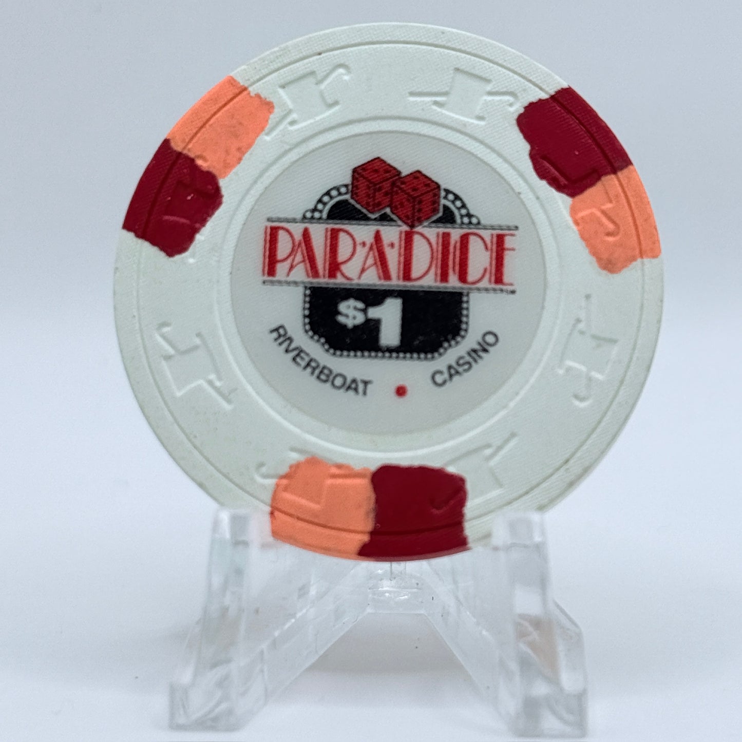 Par-A-Dice Casino E. Peoria Illinois 1991 $1 Casino Chip