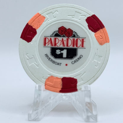 Par-A-Dice Casino E. Peoria Illinois 1991 $1 Casino Chip