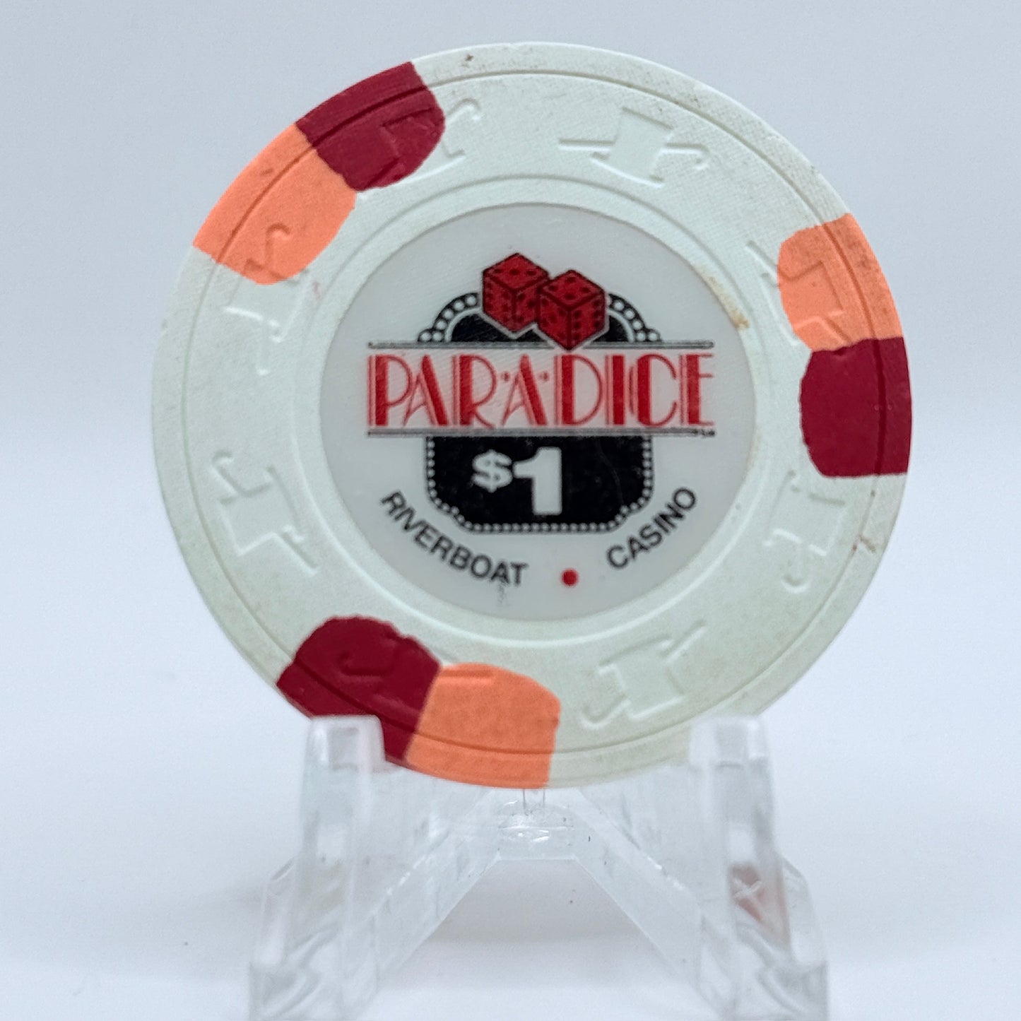 Par-A-Dice Casino E. Peoria Illinois 1991 $1 Casino Chip
