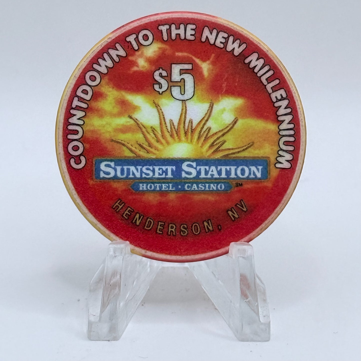 Sunset Station Henderson Nevada 1999 'Fives' Series 2 LE $5 Casino Chip V3483