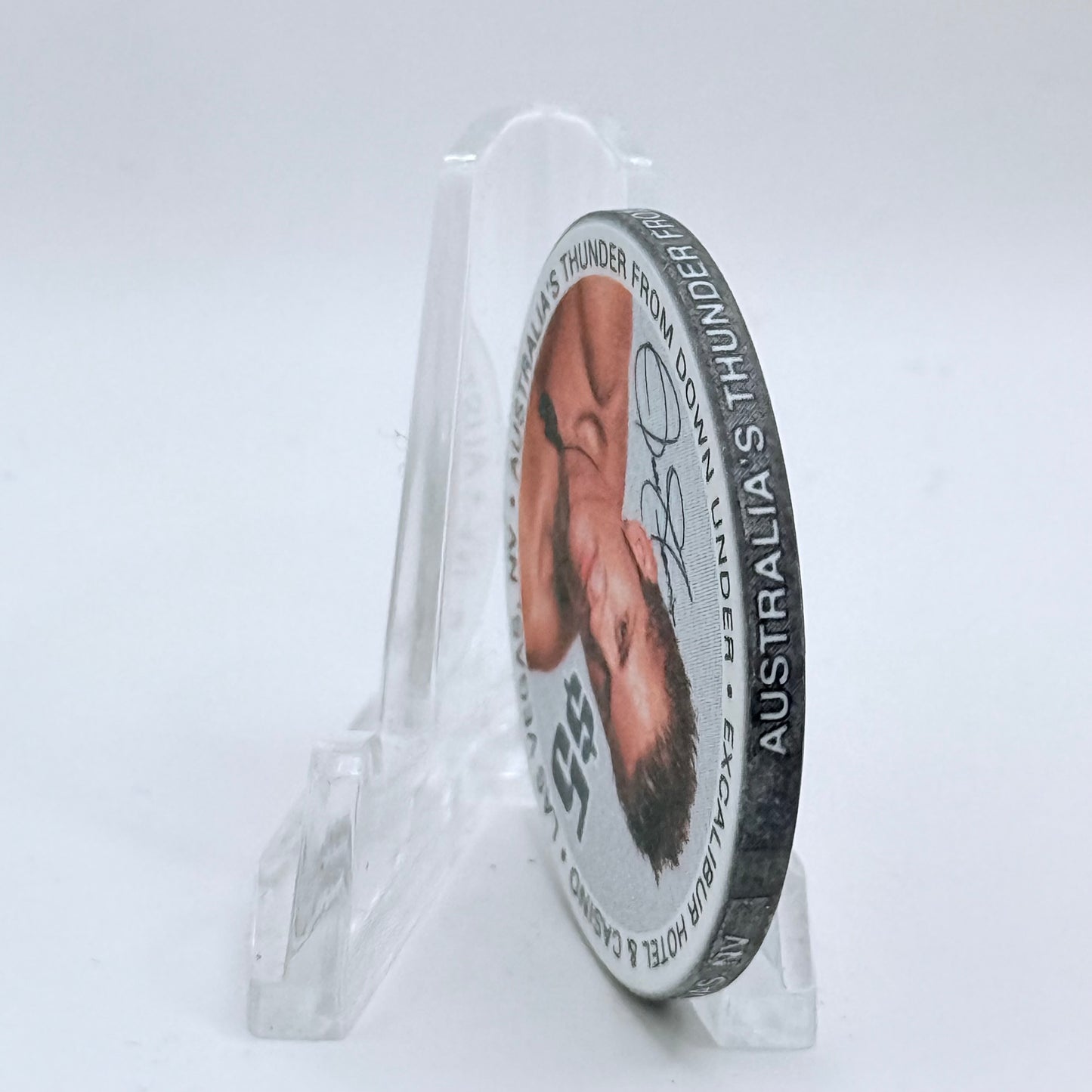 Excalibur Las Vegas Nevada 2003 'Thunder From Down Under' LE $5 Casino Chip E0427