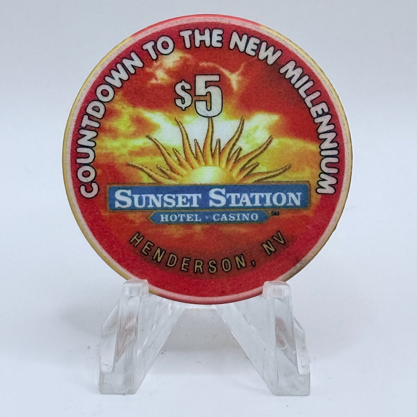 Sunset Station Henderson Nevada 1999 'Tens' Series 2 LE $5 Casino Chip V3488