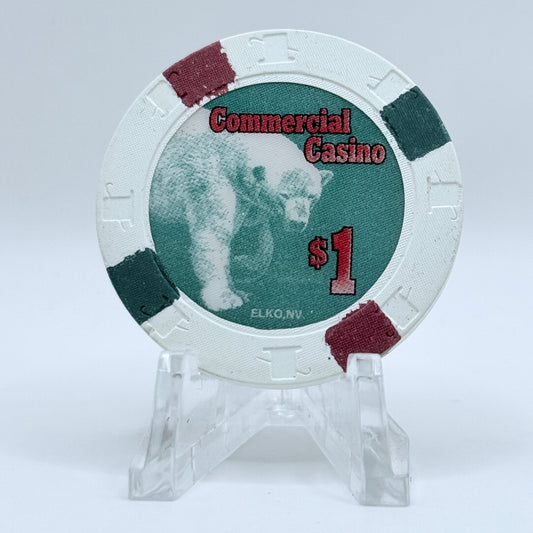 Commercial Hotel Elko Nevada 1994 $1 Casino Chip N2318