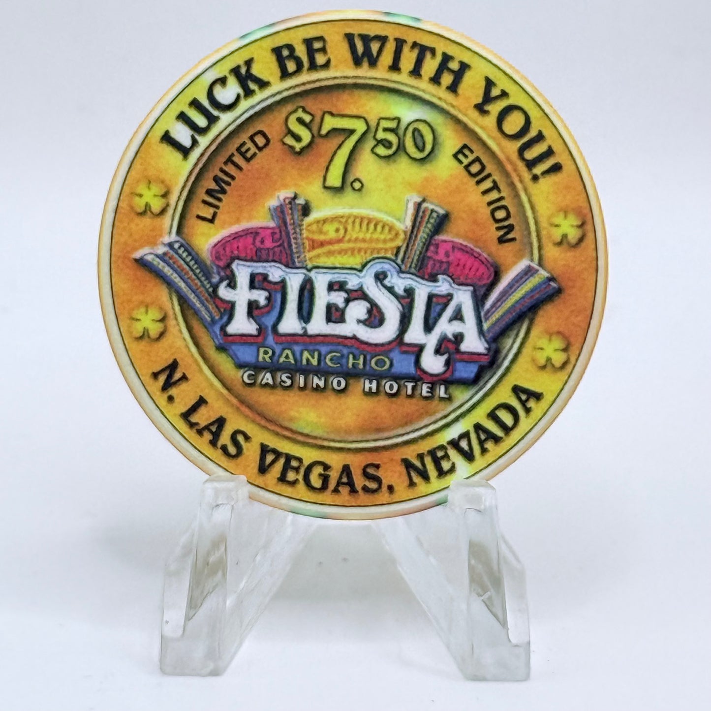 Fiesta Rancho N. Las Vegas Nevada 2003 'St Patrick's Day' LE $7.50 Casino Chip E0453