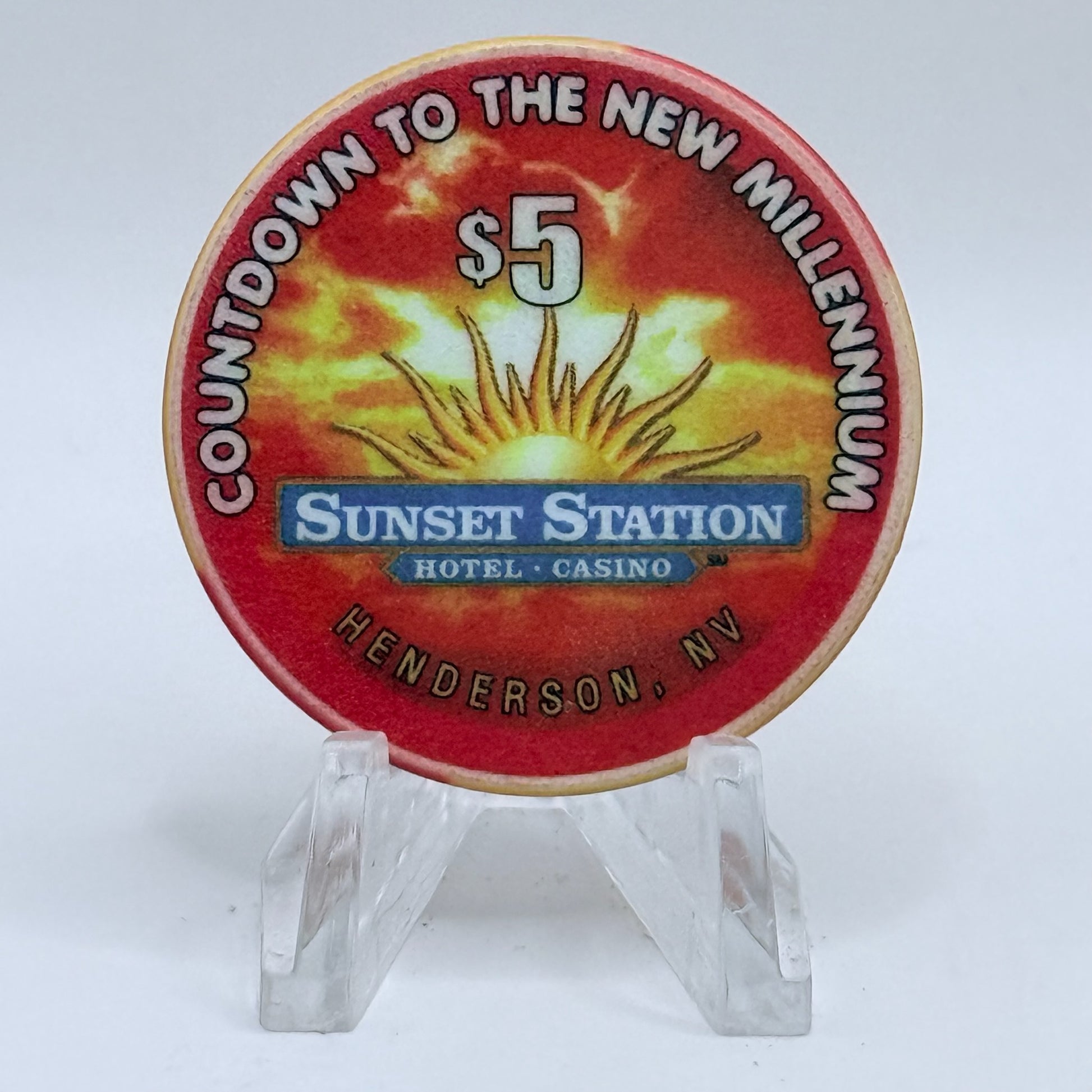 Sunset Station Henderson Nevada 1999 'Jacks' Series 2 LE $5 Casino Chip V3489