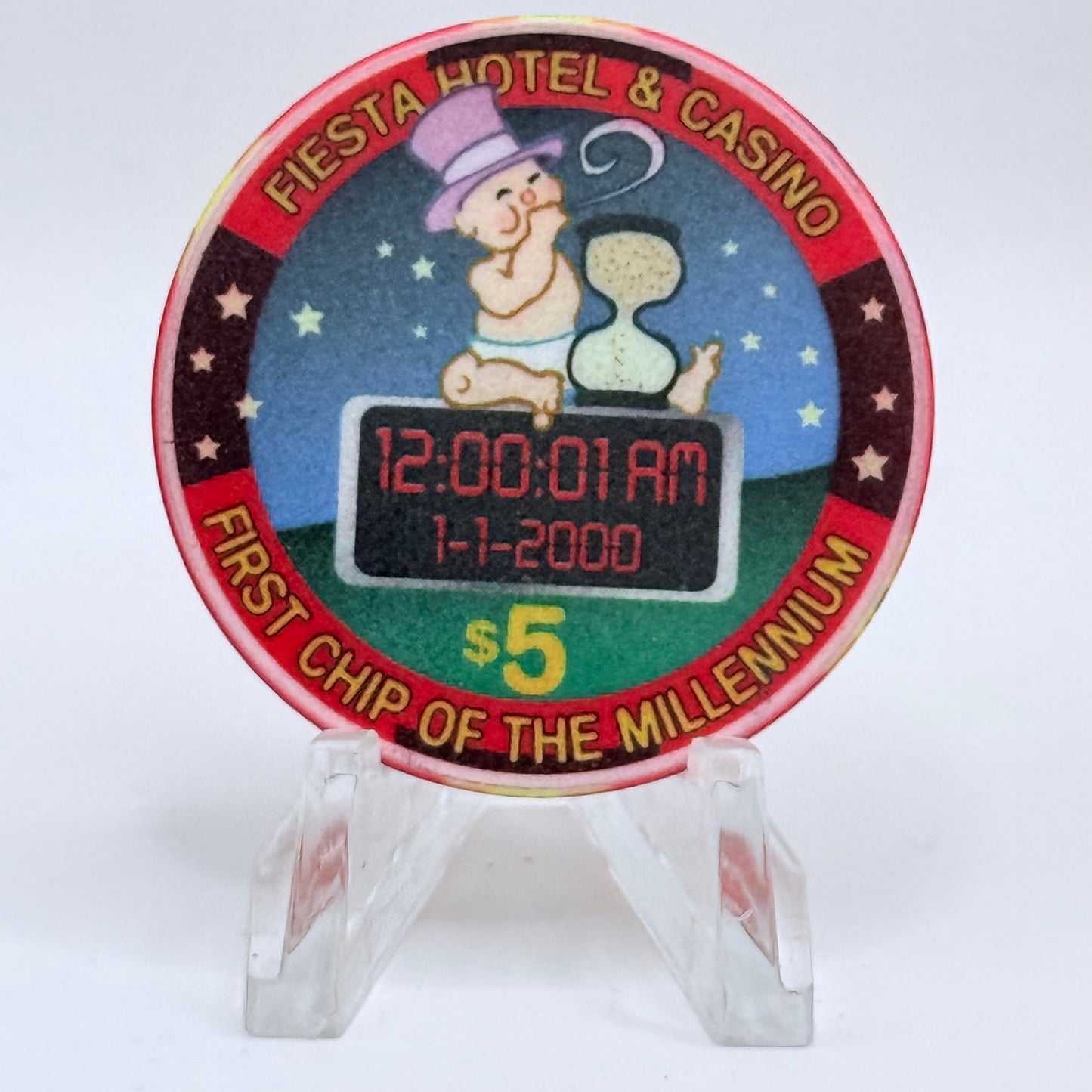 Fiesta Rancho N. Las Vegas Nevada 2000 'First Chip Of Millennium' LE $5 Casino Chip V4102