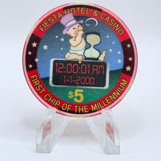 Fiesta Rancho N. Las Vegas Nevada 2000 'First Chip Of Millennium' LE $5 Casino Chip V4102