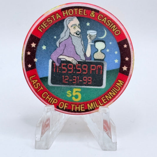 Fiesta Rancho N. Las Vegas Nevada 1999 'Last Chip Of Millennium' LE $5 Casino Chip V4105