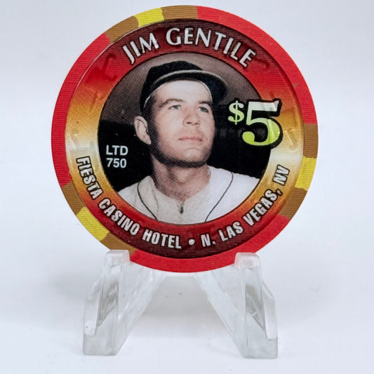 Fiesta Rancho N. Las Vegas Nevada 1999 'Jim Gentile' LE $5 Casino Chip V4118