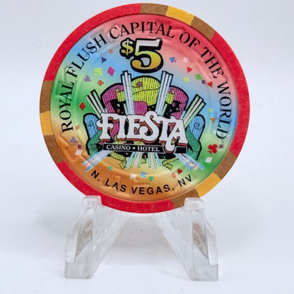 Fiesta Rancho N. Las Vegas Nevada 1997 '50,000th Royal Flush' LE $5 Casino Chip N9650