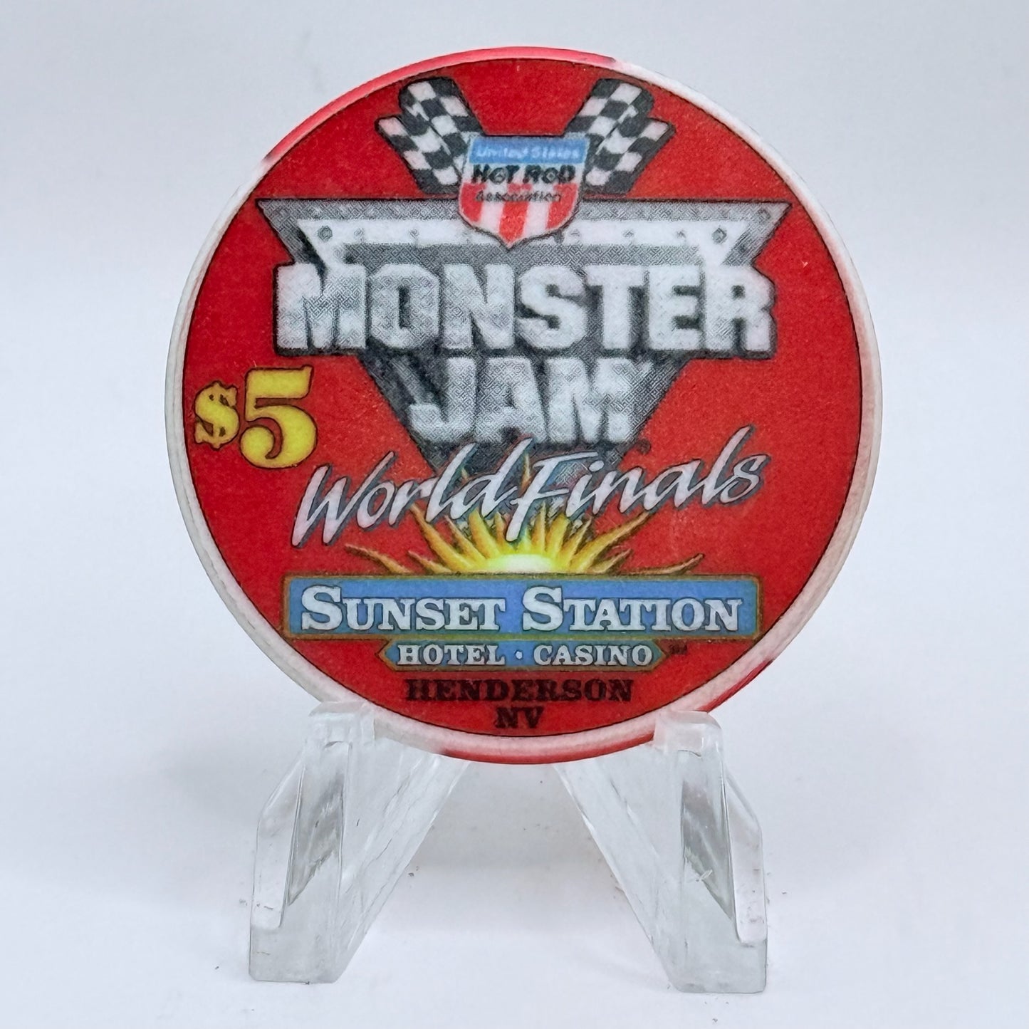 Sunset Station Henderson Nevada 2003 'Monster Jam' LE $5 Casino Chip E2714