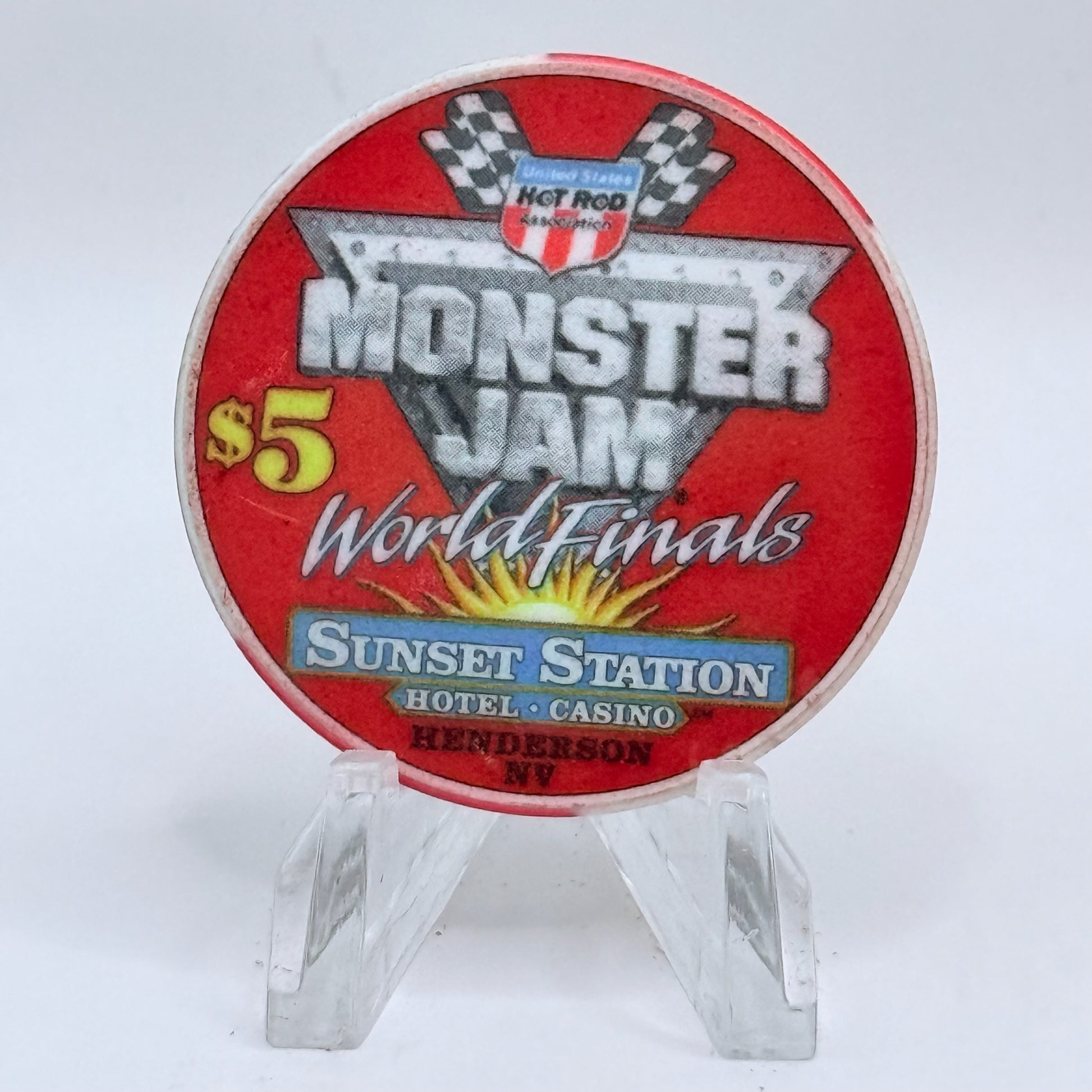 Sunset Station Henderson Nevada 2003 'Monster Jam' LE $5 Casino Chip E2715