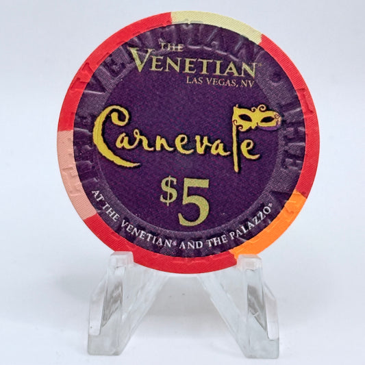 The Venetian Las Vegas Nevada 2012 'Carnivale' LE $5 Casino Chip D0735
